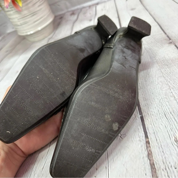 stuart weitzman leather designer kitten heel pump bronze color sz 9 SS narrow - Picture 5 of 14